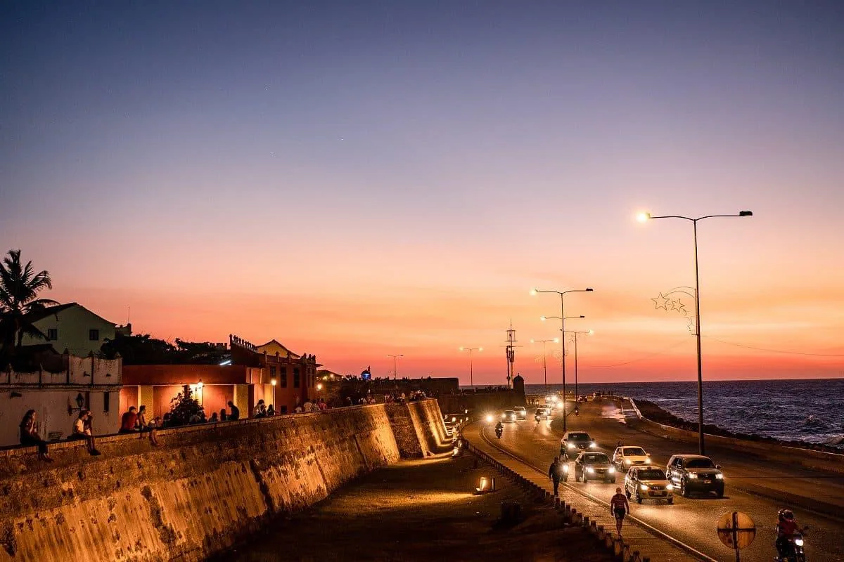 Murallas de Cartagena al atardecer